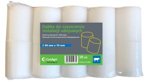 Gąbka do czyszczenia instalacji udojowych, 60 x 70 mm, 10 szt., Can Agri