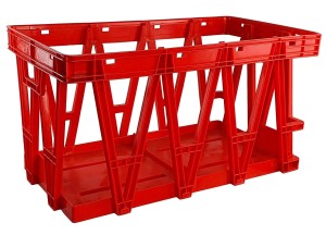 Kosz do transportu jajek, czerwony