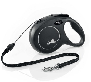 Smycz dla psa Flexi New Classic, linka, czarna, roz. roz. M, 8 m, 20kg