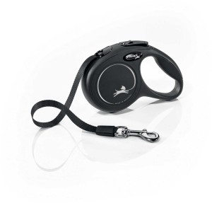 Smycz dla psa Flexi New Classic, taśma, czarna, XS, 3m, 12kg