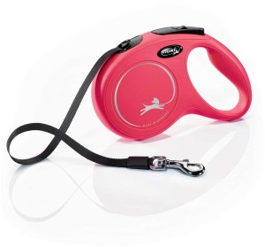 Smycz dla psa Flexi New Classic, taśma, czerwona, roz. M, 5m, 25kg