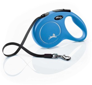 Smycz dla psa Flexi New Classic, taśma, niebieska, roz. M, 5m, 25kg