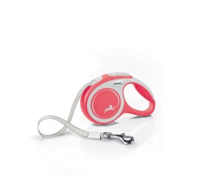Smycz dla psa Flexi New Comfort, taśma, czerwona, XS, 3m, 12kg