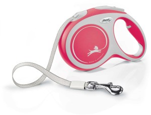 Smycz dla psa Flexi New Comfort, taśma, czerwona, L, 5m, 60kg