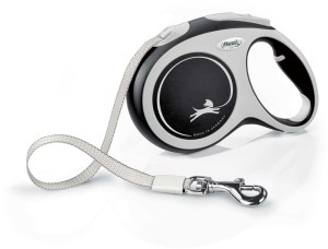 Smycz dla psa Flexi New Comfort, taśma, czarna, L, 5m, 60kg