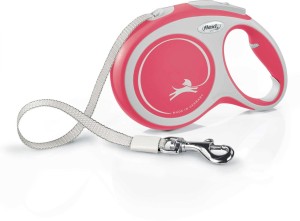 Smycz dla psa Flexi New Comfort, taśma, czerwona, L, 8m, 50 kg