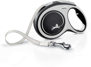 Smycz dla psa Flexi New Comfort, taśma, czarna, L, 8m, 50kg