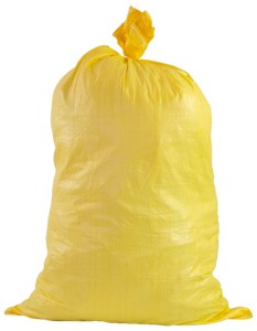 Worek polipropylenowy 65x105 cm, żółty, 50 kg
