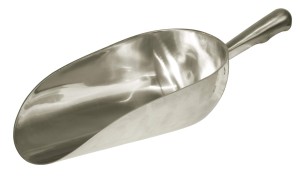 Łopatka do paszy, aluminium, 2500 g, zaokrąglona, Kerbl