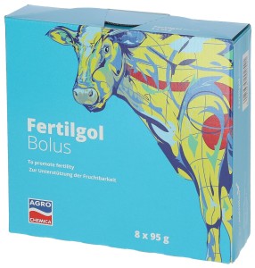 Bolus dla krów z problemami w rozrodzie, Fertilgol, 8 x 95 g, Agrochemica