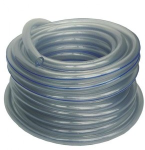 Przewód mleczny PVC, 14,0 x 23,6 mm, 25 m, 4 niebieskie paski, Reci Prof