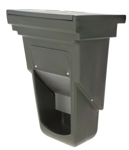 Pojemnik na paszę treściwą, z pokrywką, oliwka, 13 l, Kerbl