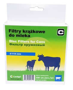 Filtr krążkowy do mleka, śr. 114 mm, 200 szt., Can Agri