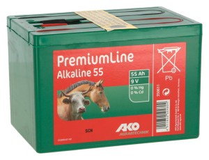 Bateria alkaliczna do elektryzatora, 9 V, 55 Ah, AKO