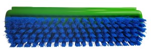 Szczotka do szorowania podłóg, 25 cm, ze skrobakiem, zielono-niebieska