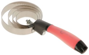 Zgrzebło spiralne z żelową rączką, czerwony/ czarny, Kerbl