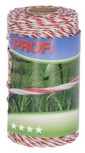 Plecionka ogrodzeniowa PROFI, 200 m, biało-czerwona, Kerbl