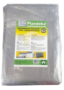 Plandeka 4x6 m, 120 g, srebrna, PE, Can Agri