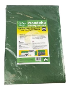 Plandeka 4x6 m, 180 g, zielona, PE, Can Agri