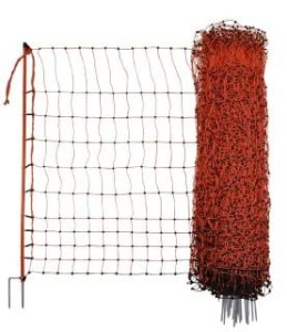 Siatka elektryczna dla drobiu, 50 m, 106 cm, podw. szpic, pomarańczowy, Kerbl