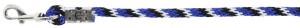 Uwiąz dla konia Mustang, zwykły karabińczyk, niebieski/czarny/biały, 200 cm, Covalliero