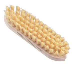 Szczotka do szorowania, ergonomiczny grzbiet, 22 cm, żółty, Kerbl