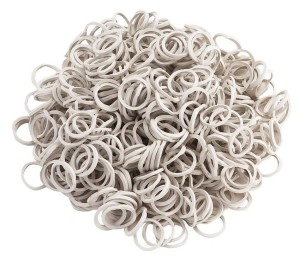 Gumki do grzywy konia, biały, 800 szt., Covalliero