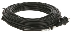 Przewód grzewczy do rynien i rur, z termostatem, 200 W, 10 m, Kerbl