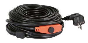 Kabel grzewczy do rur z termostatem, 14 m, 224 W, Kerbl
