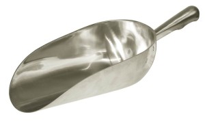 Łopatka do paszy, aluminium, 900 g, zaokrąglona, Kerbl