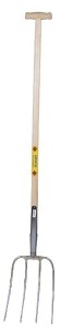 Widły z trzonkiem z drewna jesionowego lakierowanego w kształcie litery T, 110 cm, 4 zęby, 31 x 23 c
