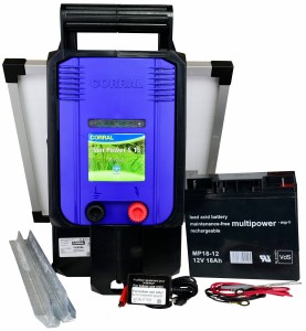 Elektryzator solarny Corral SunPower S 15, dla koni, bydła trzody chlewnej i kur, 2,3 J