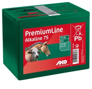 Bateria alkaliczna do elektryzatora, 9 V, 75 Ah, AKO