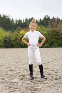 Legginsy jeździeckie ClassicStar, dziecięce, biały, roz. 164/170, Covalliero