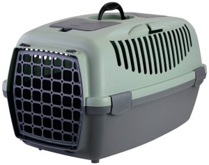 Transporter Gulliver 3 z plastikowymi drzwiczkami, 61 x 40 x 38 cm, szary/zielony, 12 kg, Stefanplas