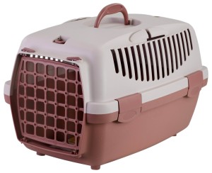 Transporter Gulliver 1 z plastikowymi drzwiczkami, 48 x 32 x 31 cm, różowy/brązowy, 6 kg, Stefanplas