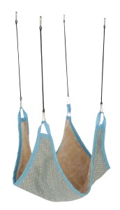 Hamak dla gryzoni, 45 x 45 cm, niebiesko- beżowy, Kerbl