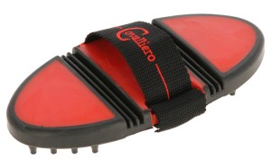 Zgrzebło do masażu konia Flex3, czerwony/ czarny, Covalliero