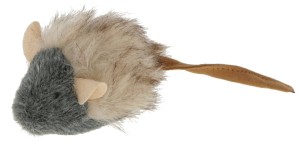 Zabawka dla kota, piszcząca myszka z pluszu, 15 cm, Kerbl