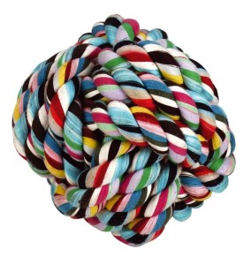 Zabawka dla psa, piłka bawełniana, pleciona, 15 cm, Kerbl