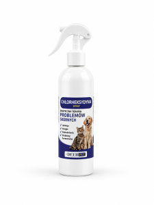 Spray z chlorheksydyną grzybica stany zapalne dla psów kotów 250 ml DEER PET